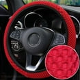 thumbnail image 3 of PWFE Universal 38cm Car Auto Steering Wheel Cover Elastic Ice Silk Summer Cool Non-Slip Auto Accessories(Beige), 3 of 9
