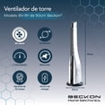 thumbnail image 2 of Ventilador De Torre sin aspas bladeless BV-9Y blanco ultra silencioso con oscilación 90cm de alto Beckon, 2 of 7
