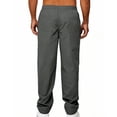 thumbnail image 5 of Men’s Cargo Pants, Joggers, Trousers, Elastic Waistband Drawstring Loose Straight Leg, Multiple Pockets Quick Dry Lightweight, Casual Daily Gym Workout Hiking Travel, | AKLJWH,Dark Gray S, 5 of 9