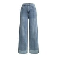 thumbnail image 6 of Wide Leg Jeans Woman 2026 Trendy High Waisted Stretch Slim Fit Bootcut Denim Pants Jean Trousers, 6 of 7