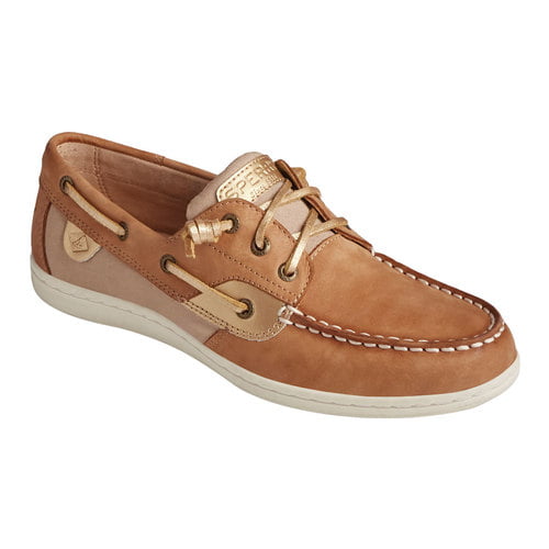 sperry leather boat shoes womens