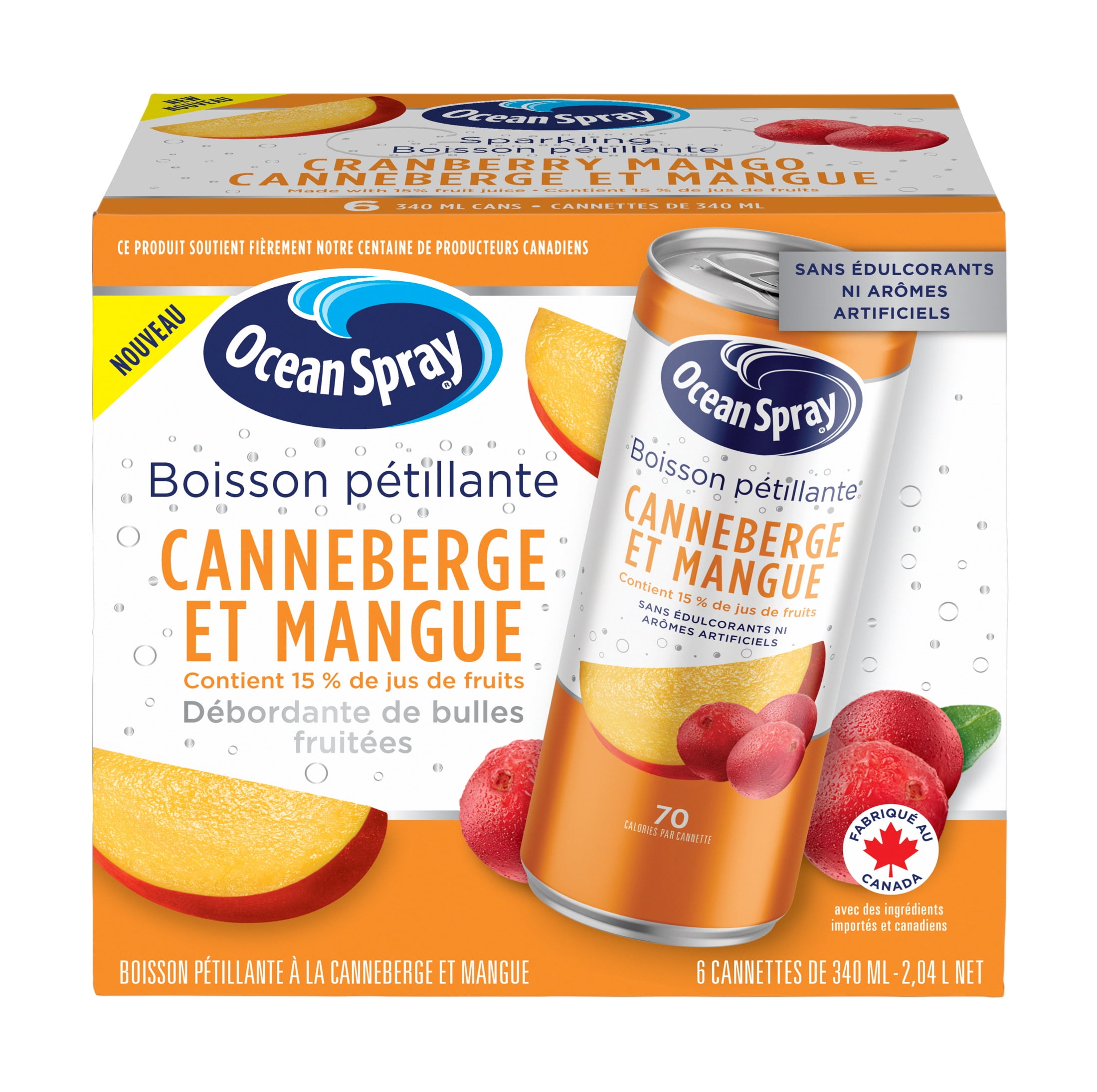 Ocean Spray Sparkling Cranberry Mango 6PK, OSI SPRK CRANMAN