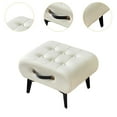thumbnail image 6 of TISHITA PU Leather Footstool Step Stool Portable Handle Non Slip Padded Foot Rest Potty Stool for Playroom Entryway Decor Guest Rooms white, 6 of 8