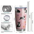 thumbnail image 6 of 20 Oz Boston Terrier Dogs and Flowers Coffee Tumbler Double Wall Insulated Stainless Steel Water Bottle | Metal Reusable Thermoses Flask with Cup Cap | Leak & Sweat Proof with Anti-Dust Lid, 6 of 7