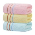 thumbnail image 1 of Toallas de baño de algodón, juego de 3 toallas grandes, suaves y absorbentes, para rostro y manos, 35 x 76 cm., 1 of 6