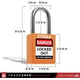 TRADESAFE Lockout Tagout Locks, Orange Keyed Alike Padlocks, LOTO Locks ...