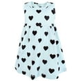 thumbnail image 4 of Hudson Baby Infant and Toddler Girls Cotton Dress and Cardigan Set, Mint Black Heart, 4T, 4 of 5