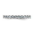 thumbnail image 4 of 925 Sterling Silver Aquamarine Stackable Ring Birthstone March Gemstone, 4 of 8