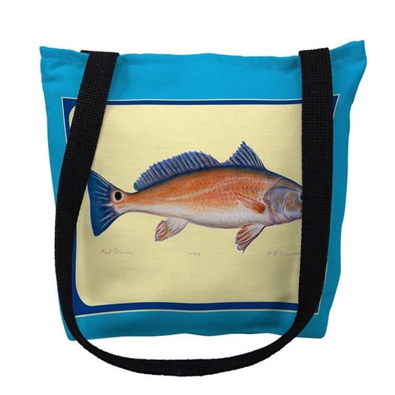 Betsy Drake TY007CM 16 x 16 in. Multi Fish III Border Tote Bag - Medium
