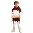 thumbnail image 2 of JAJAHO Kids Sweatsuit Boys Girls Ice Cream Print Outfit Long Sleeve Hoodies And Sweatpants 2 Piece Set 2-13Y, 2 of 5