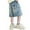 Blue, variant on Boys Elastic Waist Denim Shorts | High Waisted Wide Leg Baggy Jorts with Pockets, Casual Loose Fit Y2K Summer Shorts