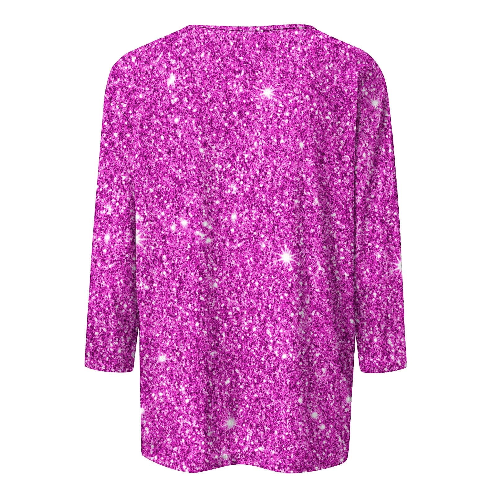 slim fit dress slacks Casual sequinned dress Laby in purple with trumpet sleeves main image 1