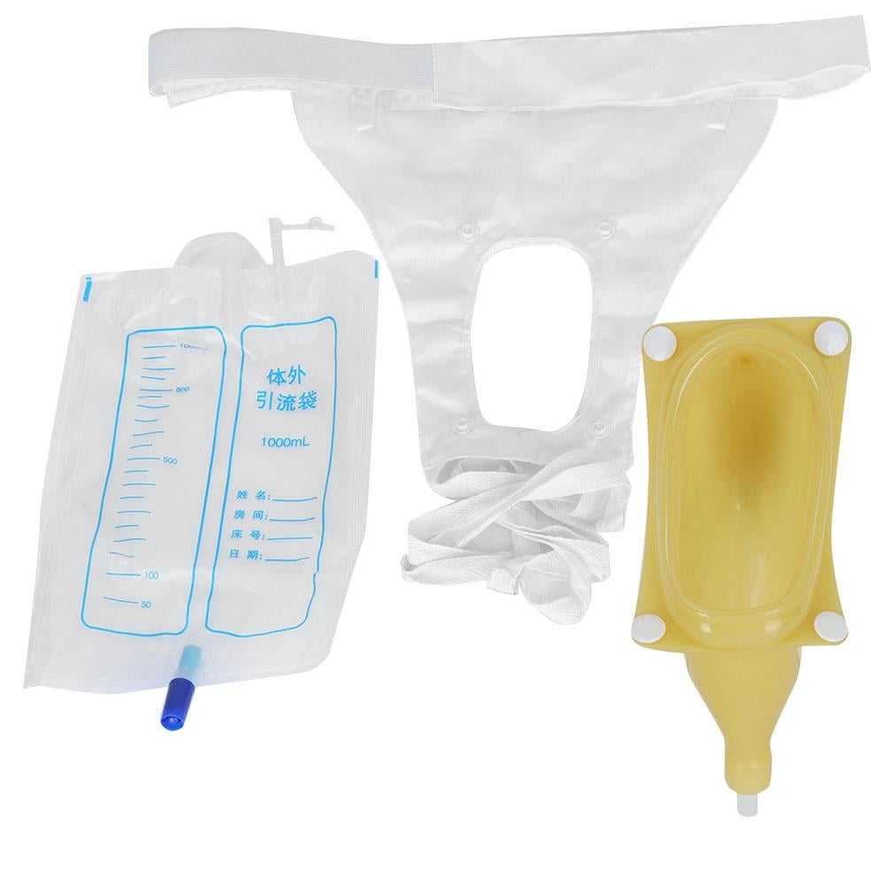 Mgaxyff Silicone Urine Collector Bag Adults Urinal with Urine Catheter