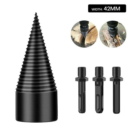 

4x Wood High Speed Twist Firewood Drill Bit Splitter Screw Splitting Cone Driver