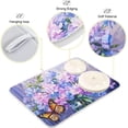 thumbnail image 4 of Butterfly Flowers Blooming Dish Drying Mat for Kitchen Counter, Ultra Absorbent Reversible Microfiber Dishes Drying Rack Pad Heat-resistant Mats 16x18in Home Decor, 4 of 7