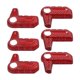 thumbnail image 1 of Cubierta de la manija del interruptor de extracción del techo rígido para Jeep Wrangler JL JLU 2018-2023 para decoración del pestillo del panel Freedom 6 piezas patrón de fibra de carbono rojo, 1 of 7