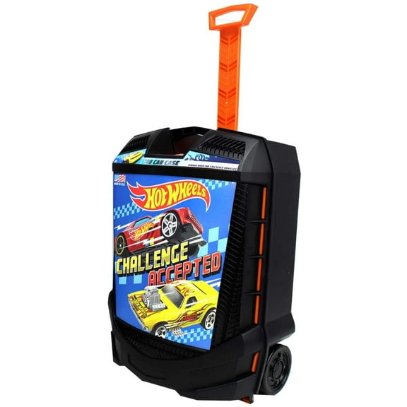 Hot Wheels 100-Car, Rolling Storage Case with Retractable Handle Hot Wheels Hot Wheels