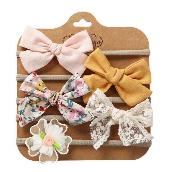 5-Pack Elastic Baby Hair Ties – Soft Hair Bands & Pigtail Holders for Girls, Infants, Toddlers & Kids Hair Accessories