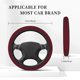 thumbnail image 3 of Fotbe Maroon Funda para Volante Universal de 15 pulgadas, Accesorios para Auto para Hombre y Mujer, Protector de Volante Cómodo para SUV y Sedán, 3 of 6