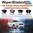 thumbnail image 2 of 2018 Volvo XC90 Beam Wiper Blades Wipers w/1yr Warranty (Set of 3) w/Rear Wiper (WiperBladesUSA), 2 of 5