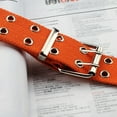 thumbnail image 5 of 2-Row Metal Grommets Canvas Long Casual Belt, 5 of 10