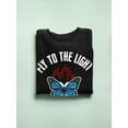 thumbnail image 3 of Fly To The Light, Butterfly Sweatshirt Women -Smartprints Designs, Female XX-Large, 3 of 4