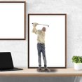 thumbnail image 3 of Estatua de resina moderna de golfista, escultura artística, decoración para el hogar, vitrina de vinos, regalo B, 3 of 9