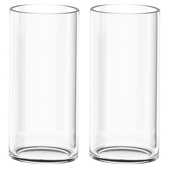 CYLINDSOME 2Pcs Glass Bud Vase Modern Decorative Vase Cylinder Vase Aesthetic Glass Vase Tiny Centerpiece