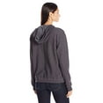 thumbnail image 2 of Hanes Womens ComfortSoft EcoSmart Full-Zip Hoodie Sweatshirt, L, Slate Heather, 2 of 2