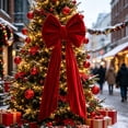 thumbnail image 2 of Sahpxhe Thick Velvet Large Christmas Bow Decorations with 180cm Streamers for Xmas Tree Doorway Fireplace Holiday Decor, 2 of 6