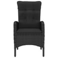 thumbnail image 3 of vidaXL 3 Piece Garden Bistro Set Poly Rattan and Acacia Wood Black, 3 of 5