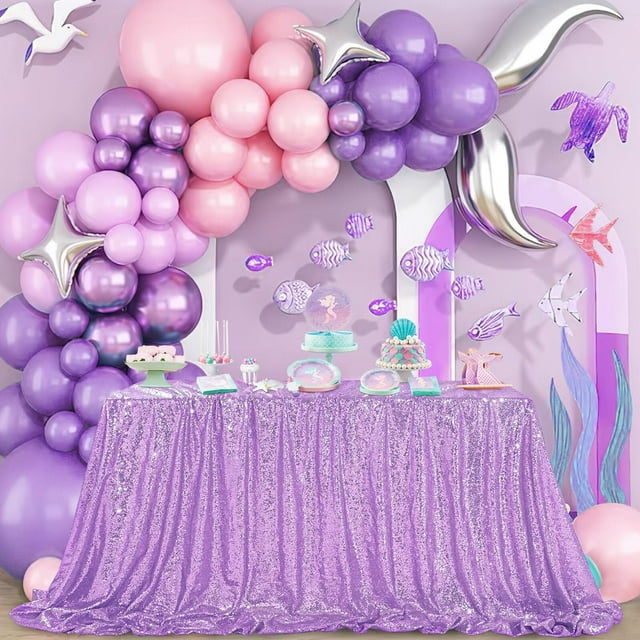 Mantel Rectangular de Lentejuelas de 90 x 132 Pulgadas, Mantel Brillante para decoración de Mesa de Patio, Fiesta de Primavera, Boda, Baby Shower