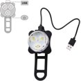 thumbnail image 3 of Juego de luces para bicicleta recargables por USB, faro delantero súper brillante y luz LED trasera para bicicleta, batería de litio de 650 mAh, 4 opciones de modo de luz (2 cables USB y 2 correas in JAMW  Sencillez, 3 of 5