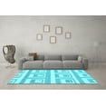 thumbnail image 3 of Ahgly Company Indoor Square Solid Light Blue Modern Area Rugs, 8' Square, 3 of 4