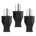 thumbnail image 2 of 3pcs Electric Plugs Replacement Plugs 3 Prong Electrical Plug Extension Cord Ends (US Plug), 2 of 5