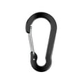 thumbnail image 2 of Escalada 12 Uds. Clips de mosquetón pequeños con hebilla de montañismo multiherramienta para acampar (negro), 2 of 6