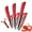 Red, variant on Black Sharp Ceramic Knives 5-inch Utility Knife 4-inch and 3-inch Fruit Paring Knife,Kitchen Knife for Cutting Boneless Meats, Sashimi, Fruits and Vegetables