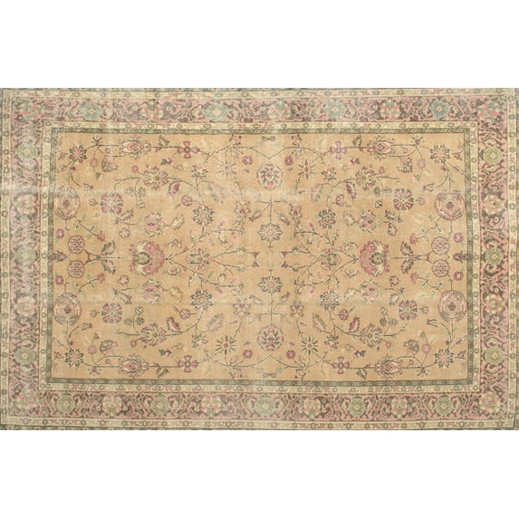 Ahgly Company Indoor Rectangle Traditional Brown Persian Area Rugs, 4' x 6'