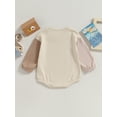 thumbnail image 4 of Bagilaanoe Newborn Baby Girl Boy Romper Sweatshirt Long Sleeve Bodysuits Contrast Color Pullover 3M 6M 9M 12M 18M Infant Casual Tee Tops, 4 of 8