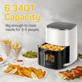 thumbnail image 7 of Beddle 6 Qt Compact Air Fryer with Digital LED Touchscreen 400°F Electric Hot Oven, Oilless Multifunctional Cooker with Auto Shut-Off,Beige, 7 of 7
