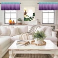 thumbnail image 4 of Turquoise Purple Valance Curtain Stripe Gradient Window Valances Rod Pocket Short Curtains Window Treatments for Kitchen Bedroom Bathroom Laundry 42" x 12", 4 of 9