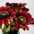 thumbnail image 3 of Viworld 10Pack Artificial Sunflower Flowers Long Stem Fake Silk Sunflowers Bouquets for Home Office Party Wedding Christmas Craft Decor (Red), 3 of 7