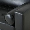 thumbnail image 6 of Hixon Contemporary Tufted 3 Seater Sofa, Midnight Black and Espresso, 6 of 8
