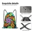 thumbnail image 4 of Gaeub Hippie Style Drawstring Backpack Bag Sport Gym Sackpack Heavy Duty String Backpack for Men Women-Medium, 4 of 6