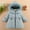 Blue, variant on NAISIBABY Puffer Jacket for Girls, Fashion Elastic Waist Keep Warm Kids Winter Hooded Coat Light Blue 2-3T