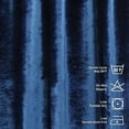 thumbnail image 4 of 3S Brother's Navy Extra Long Shiny Velvet Curtains Luxury Colors Light Blocking Hang Back Tab & Rod Pocket 1 Panel Curtain 5-30 Ft Home Décor Custom Made Drapes -Made in Turkey(52"W X 84"L), 4 of 6