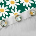 thumbnail image 4 of Feelyou Green Groovy Flower Curtains Pack of 2 (42x84 Each) for Girls, Rustic Daisy Floral Curtains Blackout, Vibrant Plant Bedroom Curtains, Black Out Curtains Decor, 4 of 6