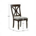 thumbnail image 6 of Lexicon Cardano Wood Set of 2 Dining Room Side Chair in Driftwood Charcoal, 6 of 8