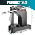 thumbnail image 5 of Lanfys Heavy Duty Arbor Press 1 Ton,Manual Desktop Arbor Press,Cast Iron Punch Press Machine,with 5.5 Inch Maximum Height,for Stamping,Bending, Black, 5 of 7
