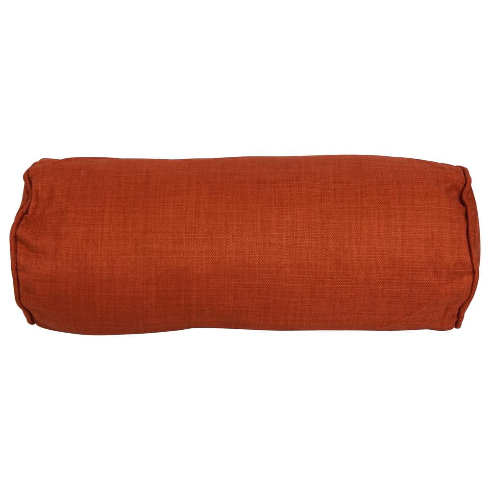 Blazing Needles Indoor/Outdoor Corded Bolster Pillow, 20" x 8", Cinnamon 2 Count